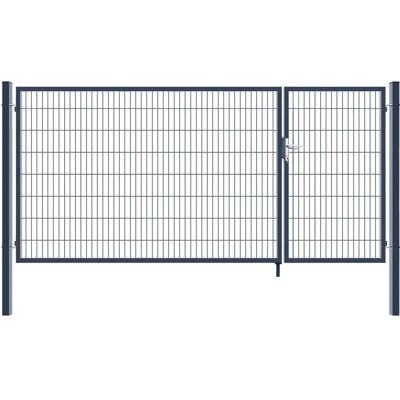Home Deluxe - Puerta jardín doble - Antracita - 160x350cm - Puerta de jardín Home Deluxe - Puerta jardín doble - Antracita - 160x350cm - Puerta de jardín