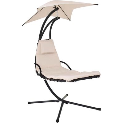 HOME DELUXE Chaise Longue Flottante San Remo avec Parasol & Coussinet - Publicité HOME DELUXE Chaise Longue Flottante San Remo avec Parasol & Coussinet - Publicité