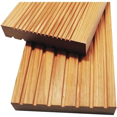 Home Deluxe Pavimentazione in legno di larch - Resistente alle intemperie, Facile da installare - Pavimentazione Home Deluxe Pavimentazione in legno di larch - Resistente alle intemperie, Facile da installare - Pavimentazione