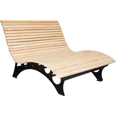 Home Deluxe Lettino a onde in legno di larice - Arredo da giardino Home Deluxe Lettino a onde in legno di larice - Arredo da giardino