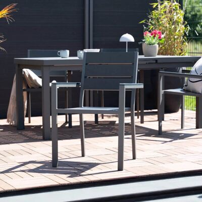 Inicio Silla de Jardín de Aluminio - Apilable, Resistente a la Intemperie Inicio Silla de Jardín de Aluminio - Apilable, Resistente a la Intemperie