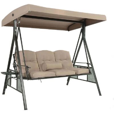 Home Deluxe - Porch Swing 3-seat - 115 x 198 cm - Beige - Garden swing Home Deluxe - Porch Swing 3-seat - 115 x 198 cm - Beige - Garden swing