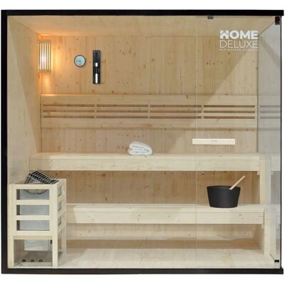 Shadow XL Traditionelle Sauna - Schwarzes modernes Design für 5 Personen Shadow XL Traditionelle Sauna - Schwarzes modernes Design für 5 Personen