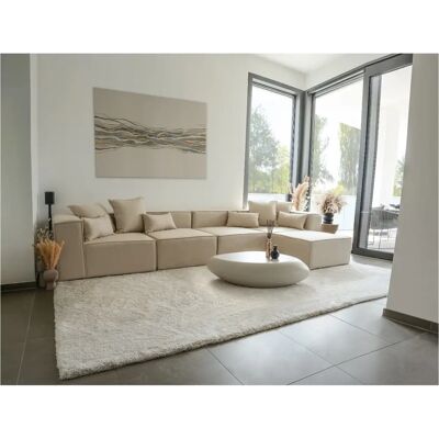 Sofá Modular Beige VERONA - Cómodo y Flexible Sofá Modular Beige VERONA - Cómodo y Flexible