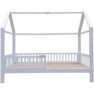 Cama infantil Home Deluxe - 90x200cm, Madera de pino, Diseño en forma de casa, Sin cajón Cama infantil Home Deluxe - 90x200cm, Madera de pino, Diseño en forma de casa, Sin cajón