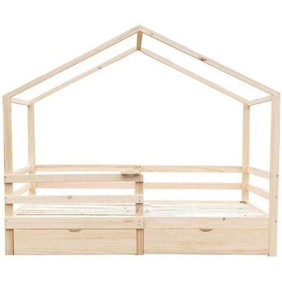 Home Deluxe WOLKENLAND Cama infantil - Pino, Natural, 90x200cm - Cama infantil Home Deluxe WOLKENLAND Cama infantil - Pino, Natural, 90x200cm - Cama infantil