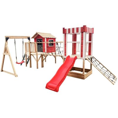 Parco giochi Home Deluxe con altalena e scivolo - Divertimento in giardino Parco giochi Home Deluxe con altalena e scivolo - Divertimento in giardino