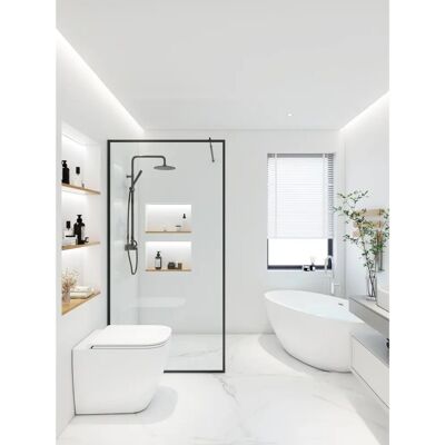 Home Deluxe Baki - Mampara de ducha con marco negro ESG 80x200cm Home Deluxe Baki - Mampara de ducha con marco negro ESG 80x200cm