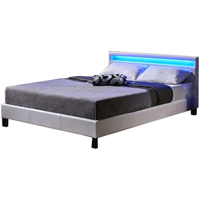 Home Deluxe - Cama led astro con colchón - Blanco - Bed Home Deluxe - Cama led astro con colchón - Blanco - Bed