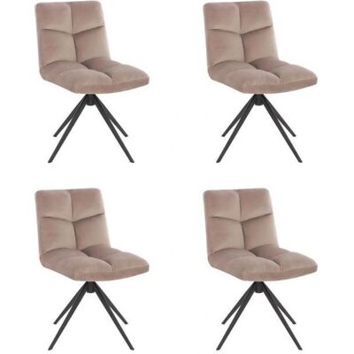 Silla Giratoria NODA de Home Deluxe - Terciopelo, Marrón Claro Silla Giratoria NODA de Home Deluxe - Terciopelo, Marrón Claro
