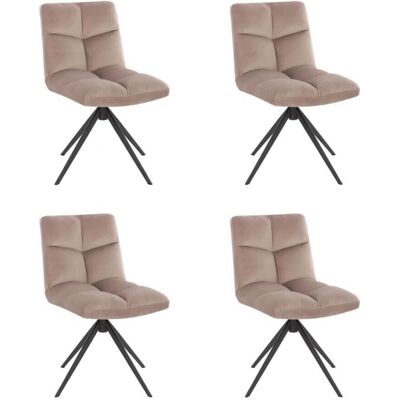 Home Deluxe NODA Drehbarer Sessel - Samt Hellbraun Home Deluxe NODA Drehbarer Sessel - Samt Hellbraun