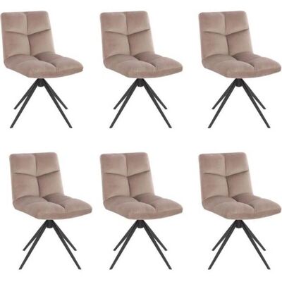 Silla de comedor giratoria NODA - Juego de 6 Silla de comedor giratoria NODA - Juego de 6