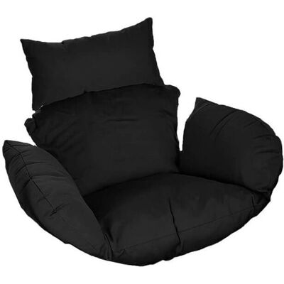 Home Deluxe Cielo Silla colgante negra - Acolchada, Resistente a UV Home Deluxe Cielo Silla colgante negra - Acolchada, Resistente a UV