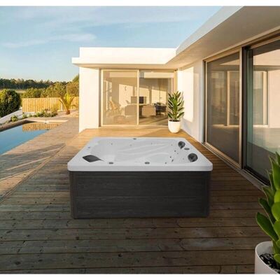 Home Deluxe Puro Jacuzzi - 220x156cm, 3 Personas, Antracita Home Deluxe Puro Jacuzzi - 220x156cm, 3 Personas, Antracita