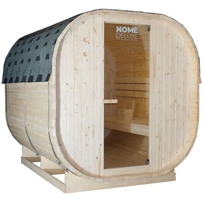 Home Deluxe - Sauna extérieur XL - Bois de sapin durable, chauffage 8 kW - Publicité Home Deluxe - Sauna extérieur XL - Bois de sapin durable, chauffage 8 kW - Publicité