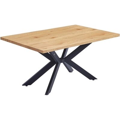 Mesa de comedor cuadrada Home Deluxe en Roble claro con base en estrella Mesa de comedor cuadrada Home Deluxe en Roble claro con base en estrella