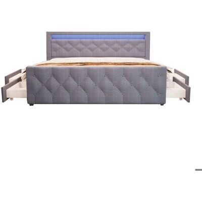 Cama tapizada Velara con colchón y topper - Cama Cama tapizada Velara con colchón y topper - Cama