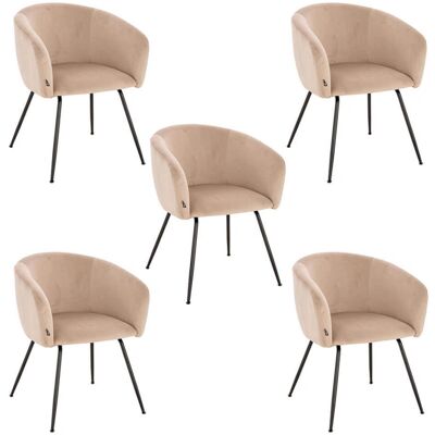 Home Deluxe - ARIA - Beige - Terciopelo - Silla de comedor Home Deluxe - ARIA - Beige - Terciopelo - Silla de comedor