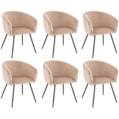 Home Deluxe - ARIA - Beige - Terciopelo - Silla de comedor Home Deluxe - ARIA - Beige - Terciopelo - Silla de comedor