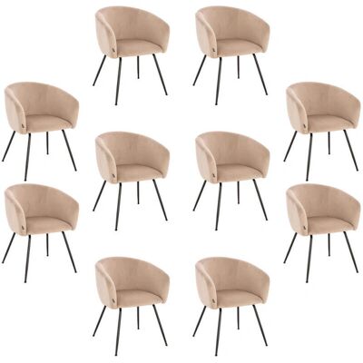 Home Deluxe - ARIA - Beige - Terciopelo - Silla de comedor Home Deluxe - ARIA - Beige - Terciopelo - Silla de comedor