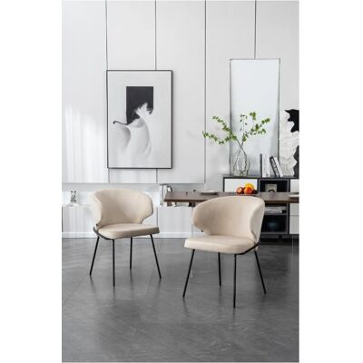 Home Deluxe - amara velvet - Beige - Silla de comedor Home Deluxe - amara velvet - Beige - Silla de comedor