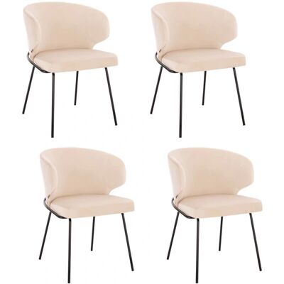 Home Deluxe - Amara - Beige - Terciopelo - Dining Chair Home Deluxe - Amara - Beige - Terciopelo - Dining Chair