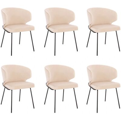 HOME DELUXE - AMARA - Beige - Velvet Dining Chair HOME DELUXE - AMARA - Beige - Velvet Dining Chair
