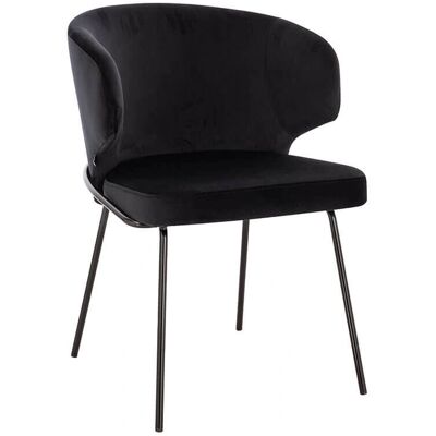 Home Deluxe - amara velvet dining chair - Negro Home Deluxe - amara velvet dining chair - Negro