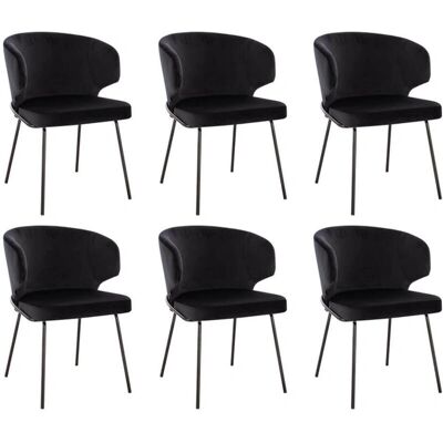 Home Deluxe - Amara - Negro - Terciopelo - silla Home Deluxe - Amara - Negro - Terciopelo - silla