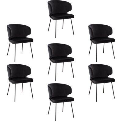Home Deluxe - Amara - Negro - Poliéster - Silla de comedor Home Deluxe - Amara - Negro - Poliéster - Silla de comedor