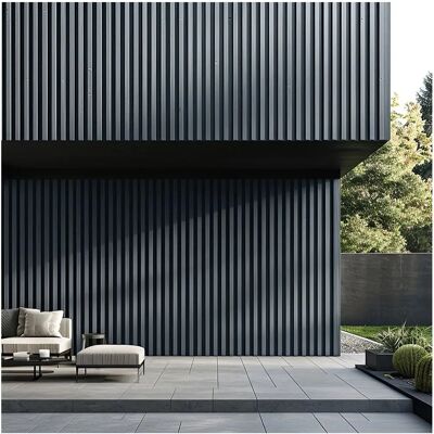 Home Deluxe - WPC Fassadenverkleidung 2m² - Grau - Wandverkleidung Home Deluxe - WPC Fassadenverkleidung 2m² - Grau - Wandverkleidung
