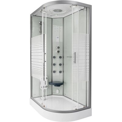 Home Deluxe Doccia di vapore White Pearl - 120x80cm, Pioggia & Massaggio Home Deluxe Doccia di vapore White Pearl - 120x80cm, Pioggia & Massaggio