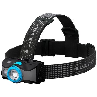 Lampada frontale LED LENSER MH7 - 600 Lumen, Blu, Messa a fuoco regolabile Lampada frontale LED LENSER MH7 - 600 Lumen, Blu, Messa a fuoco regolabile