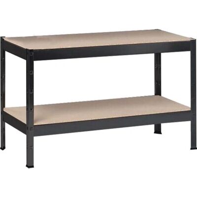 Étagère en acier robuste Schulte Regalwelt - 2 étagères en bois - 43x100x35 cm - Publicité Étagère en acier robuste Schulte Regalwelt - 2 étagères en bois - 43x100x35 cm - Publicité