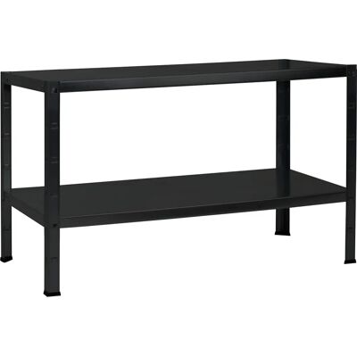 Schulte Regalwelt Schwarzes Stahlregal - 2 Böden - 65kg Tragkraft Schulte Regalwelt Schwarzes Stahlregal - 2 Böden - 65kg Tragkraft