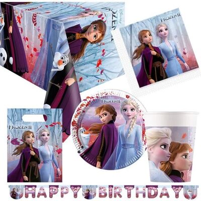 Kit de fête Disney Frozen II XXL - Fournitures de fête - Publicité Kit de fête Disney Frozen II XXL - Fournitures de fête - Publicité