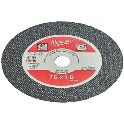 Milwaukee Modelo 4932464717 - Disco de corte para aço resistente a ácidos 76mm Milwaukee Modelo 4932464717 - Disco de corte para aço resistente a ácidos 76mm