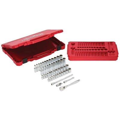Set di 50 pezzi di bussole Milwaukee 1/4in - Metrico e Imperiale Set di 50 pezzi di bussole Milwaukee 1/4in - Metrico e Imperiale