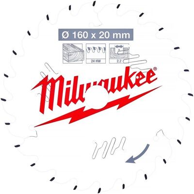 Hoja de Sierra Circular Milwaukee 165mm - Alta Precisión, Thin Kerf, 24TPI - Accesorio para Herramienta Eléctrica Hoja de Sierra Circular Milwaukee 165mm - Alta Precisión, Thin Kerf, 24TPI - Accesorio para Herramienta Eléctrica
