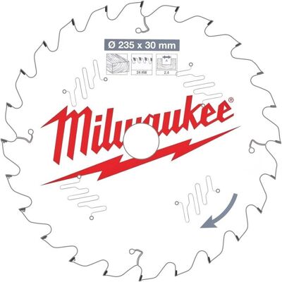Milwaukee universell cirkelsågblad 24 tänder 2.4x235mm - Sågblad Milwaukee universell cirkelsågblad 24 tänder 2.4x235mm - Sågblad