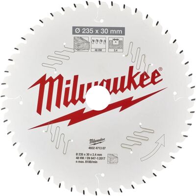 Milwaukee cirkelsågblad - 48 tänder, 235mm, volframkarbid Milwaukee cirkelsågblad - 48 tänder, 235mm, volframkarbid