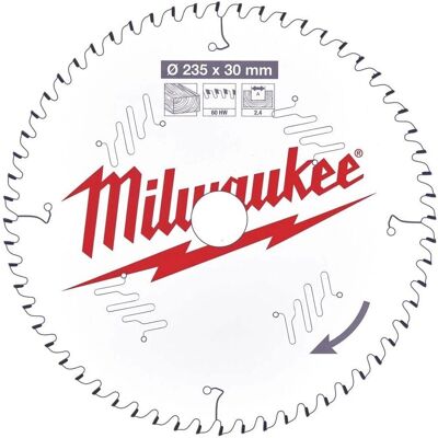 Milwaukee UniversalCirkelharv - 60T, 235mm, Thin Kerf Milwaukee UniversalCirkelharv - 60T, 235mm, Thin Kerf