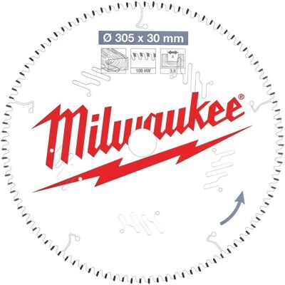 Milwaukee Modell 4932471322 - 305mm Kreissägeblatt - 100 Zähne Milwaukee Modell 4932471322 - 305mm Kreissägeblatt - 100 Zähne