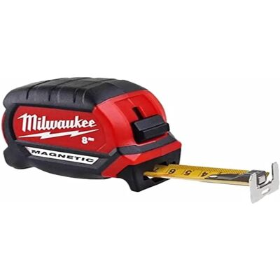 Milwaukee Herramientas de Mano Medida de Cinta Magnética - 8m, 33mm, Clase II Milwaukee Herramientas de Mano Medida de Cinta Magnética - 8m, 33mm, Clase II