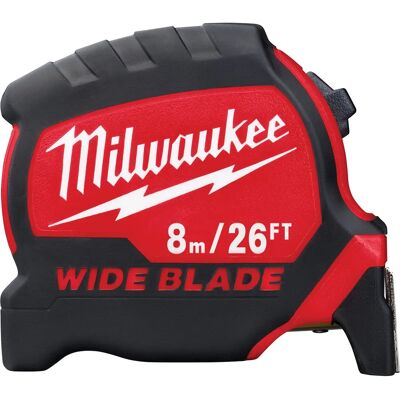 Milwaukee Model 4932471818 Wide Blade Tape Measure - Impact Resistant 8m Milwaukee Model 4932471818 Wide Blade Tape Measure - Impact Resistant 8m
