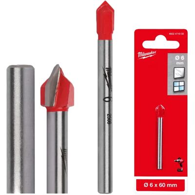 Milwaukee Borr - 6x60mm - Glas, Kakel, Keramik Milwaukee Borr - 6x60mm - Glas, Kakel, Keramik
