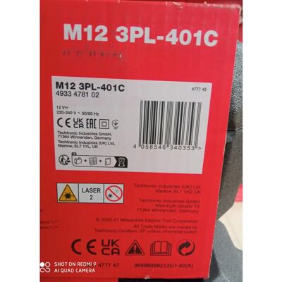 Laserová vodováha Milwaukee M12 3PL-401C - Zelená 360° 3 Plochy - 15h Baterie Laserová vodováha Milwaukee M12 3PL-401C - Zelená 360° 3 Plochy - 15h Baterie