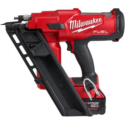 Milwaukee M18 Fuel Akku-Baustellen-Nagler - 30/34°, 50-90mm, 2x5Ah Milwaukee M18 Fuel Akku-Baustellen-Nagler - 30/34°, 50-90mm, 2x5Ah