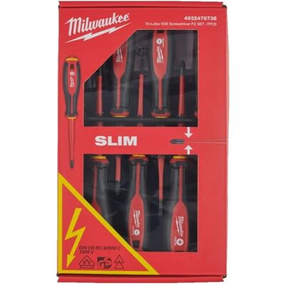 Juego de Destornilladores VDE Tri-Lobe Milwaukee - 7 Piezas Juego de Destornilladores VDE Tri-Lobe Milwaukee - 7 Piezas