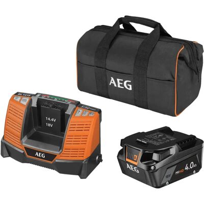 Zestaw ładowarki i baterii do AEG - 18 V 4 Ah Zestaw ładowarki i baterii do AEG - 18 V 4 Ah